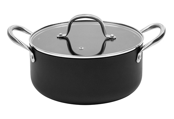 Black Casserole Pots With Glass Lid