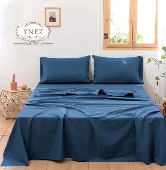 Home Linen Flax Fiber Bed Sheets Set