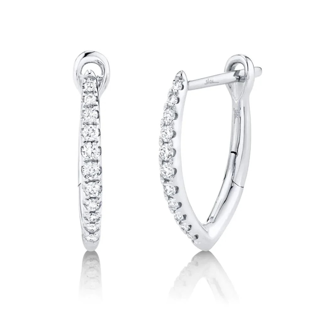 Shy Creation Diamond Hoop Earrings