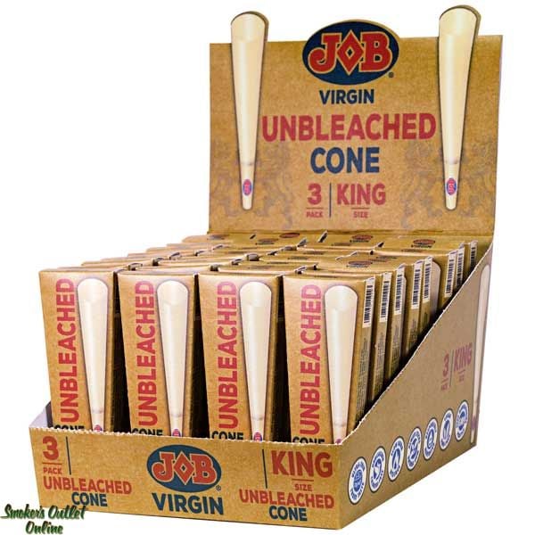 JOB Virgin Unbleached Cones - 3ct - King