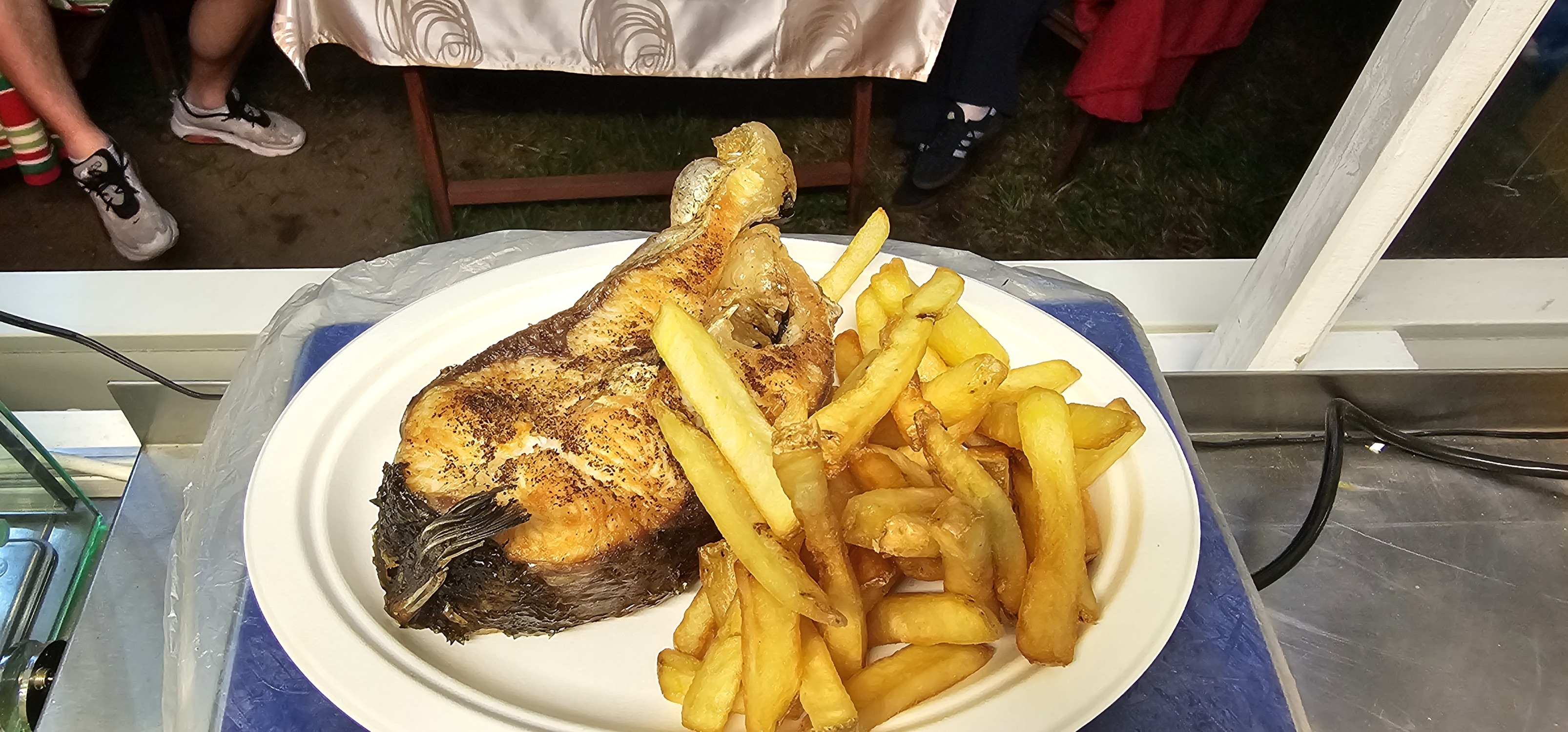 Fried sturgeon.