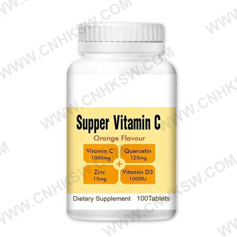 Natural Organic Dietary Fiber Chewable Tablet Vitamin C Ascorbate Supplement