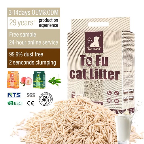 Factory Wholesale Custom 6L Premium Dust Free Tofu Cat Litter