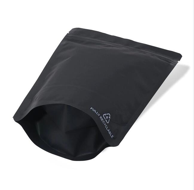 MATTE BLACK RECYCLABLE STAND UP POUCH WHOLESALE WHOLESALE