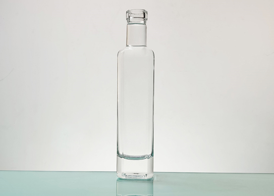 250ml Square Extra White Flint Clear Glass Rum Bottle