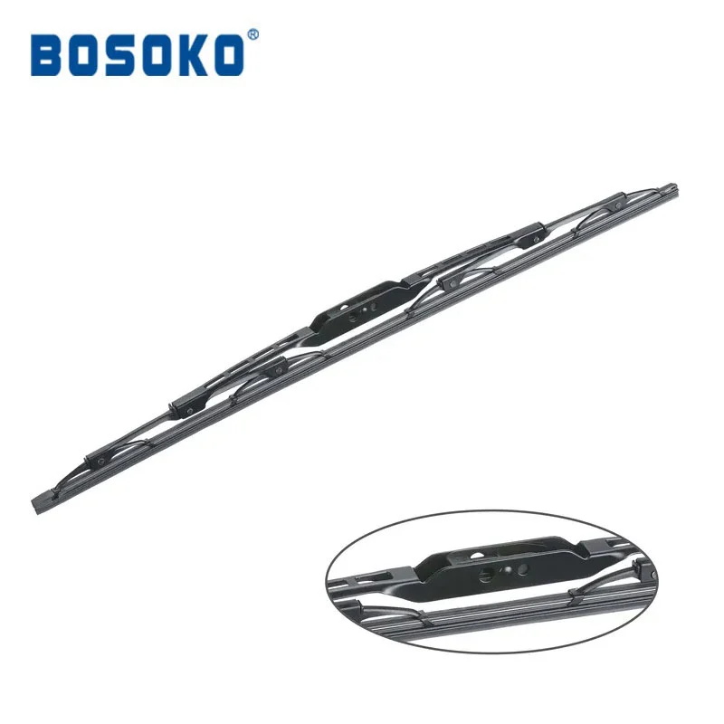 Bosoko T550 Front Frame Wiper Blades with J-hook Adapters