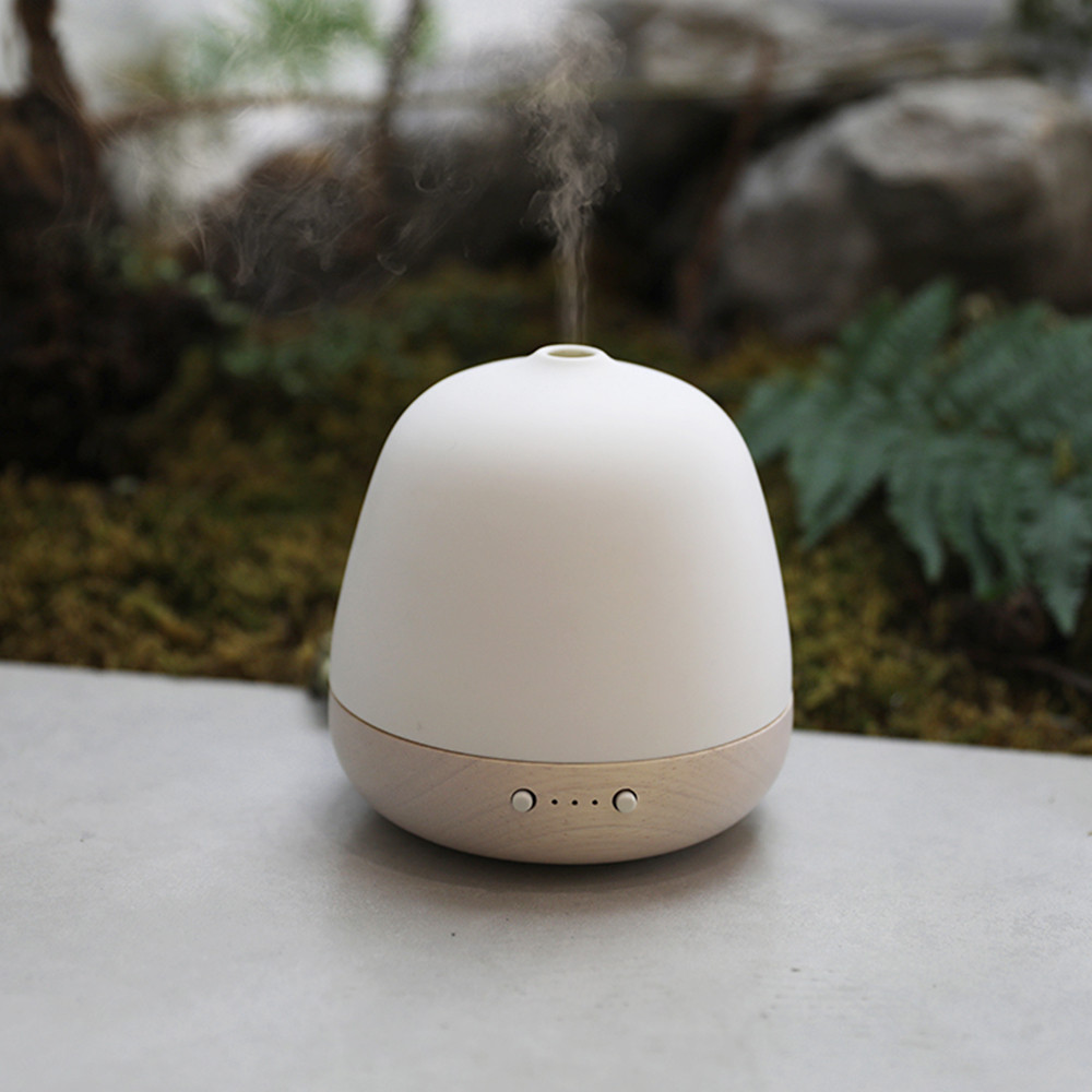 Mia-Wooden Base Mini Electric Ultrasonic Diffuser With Light