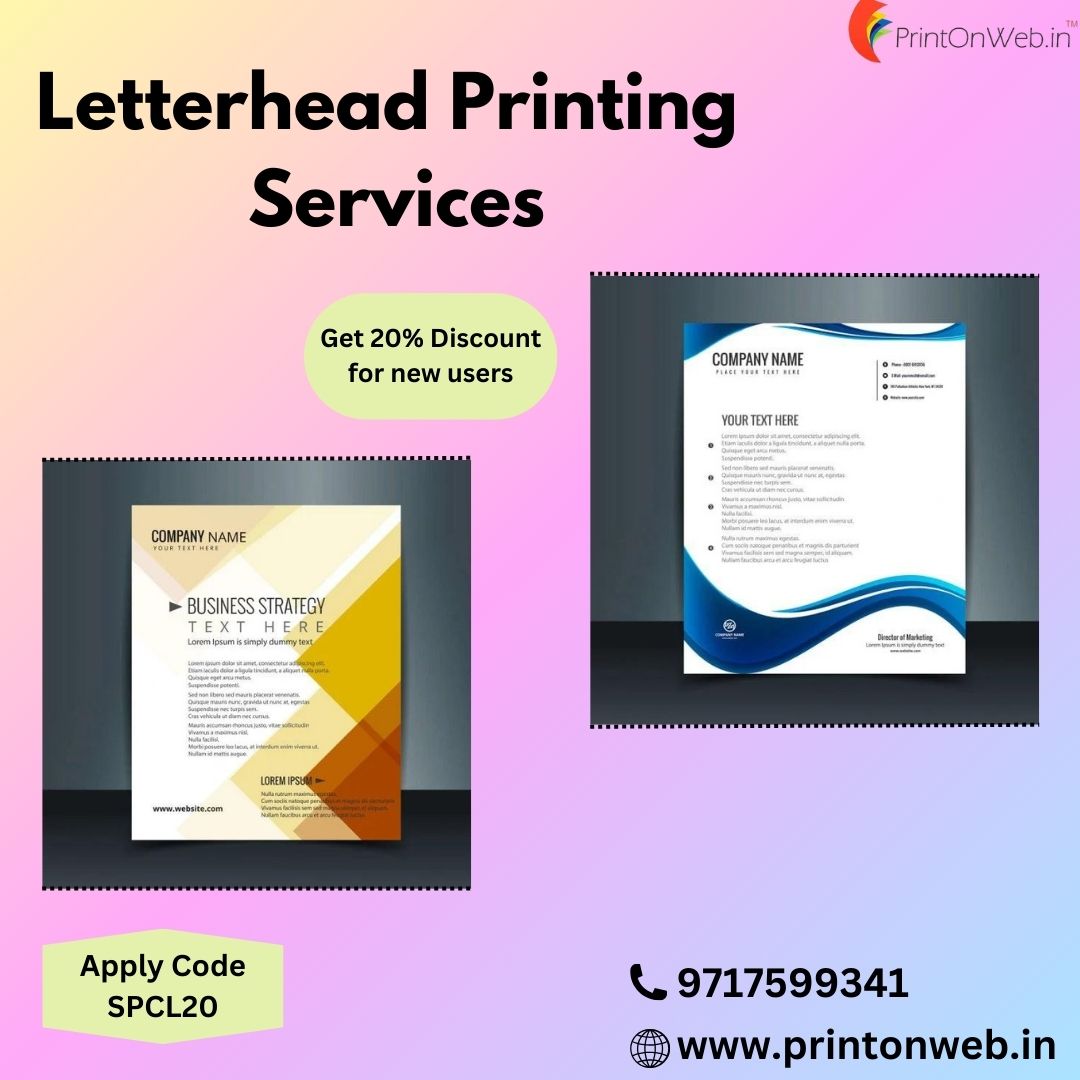 High-Quality Custom Letterhead Printing Services – Boost Your Business Image