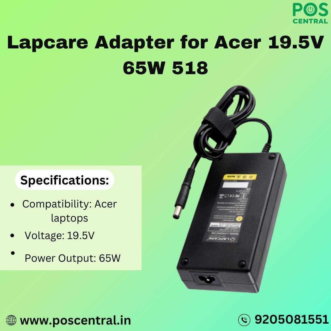 Buy Lapcare Adapter for Acer 19.5V 65W 518 - Reliable Power Supply for Your Laptop