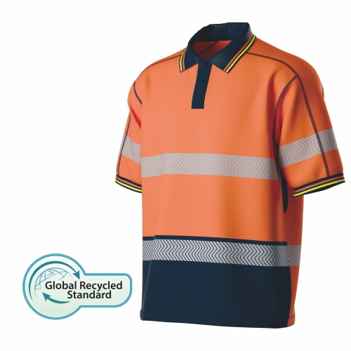 HI-VIS Recycled Two-Tone S/S Polo-SHIRT