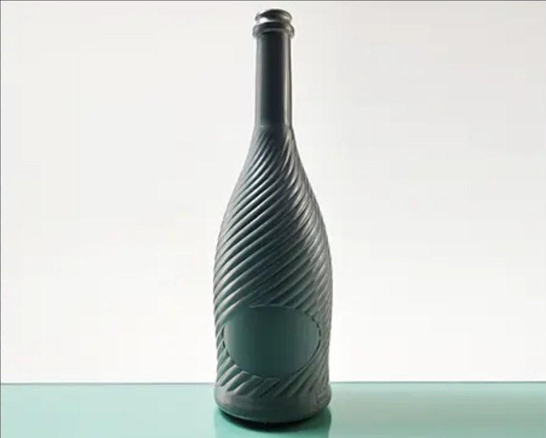 750ml Special Design Dark Color Sparking Wine Bottle