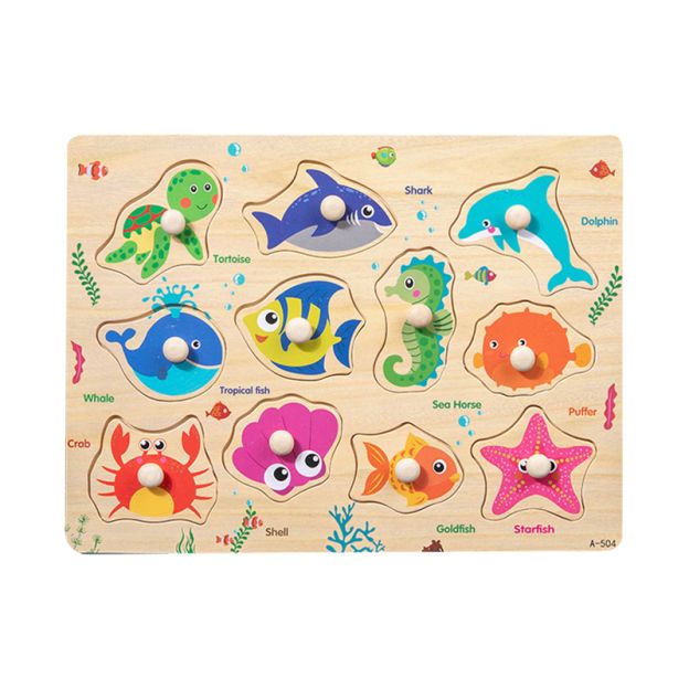 Buy Wooden Sea Animals Puzzle for Early Learners 