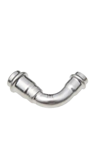 90 Degree Elbow with One Plain End Stainless Steel Double (V Profile) Press Fittings