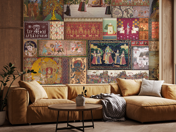 Indian Epochs Art Wallpaper Mural