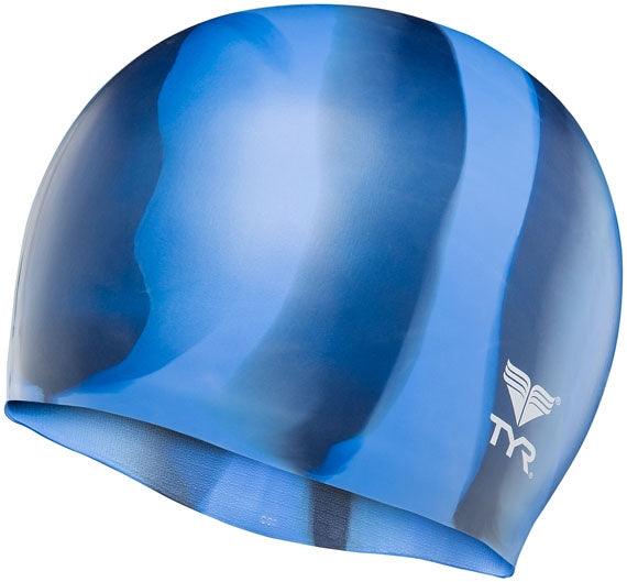 TYR Blue Muli Silicone Swim Cap