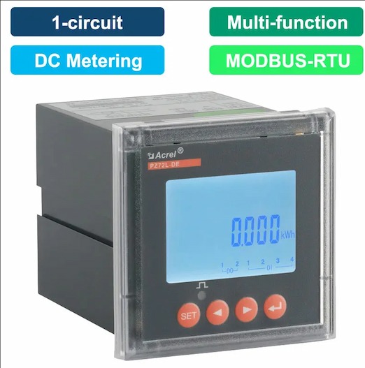 Acrel PZ72(L)-DE DC Power Meter With RS485 Modbus