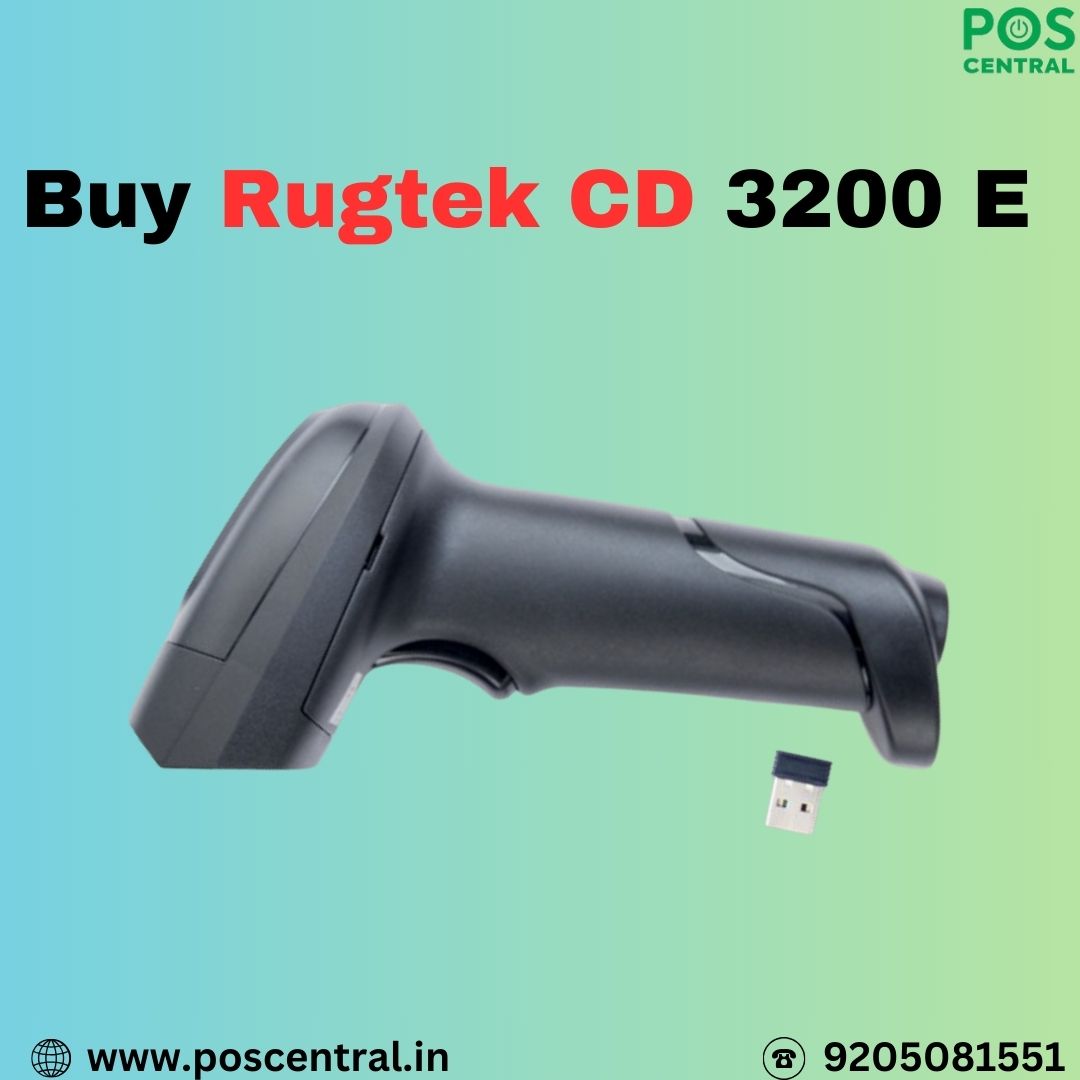 Rugtek CD 3200 BT/WiFi Barcode Scanner – High-Performance Wireless Scanning