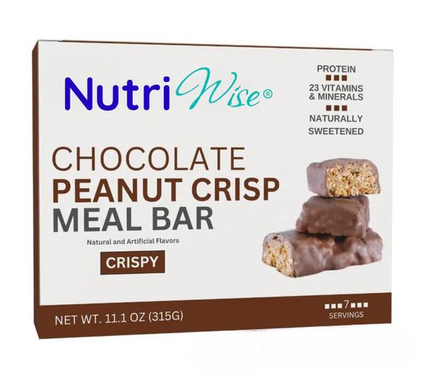 NutriWise Chocolate Peanut Crisp Meal Bars (7/Box)