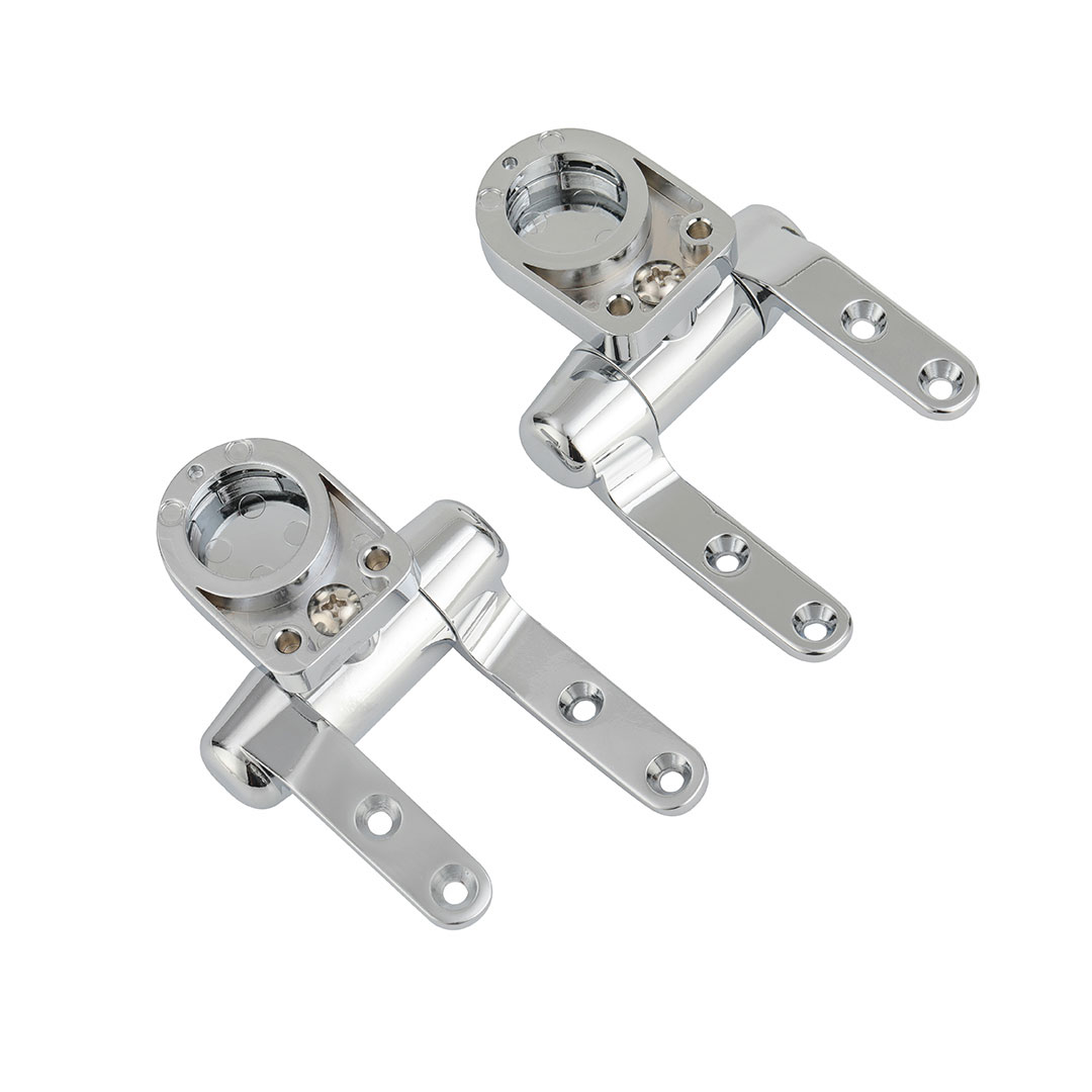 Chrome Plated Zinc Alloy Soft Close Black Toilet Seat Hinges YMHZ-2002