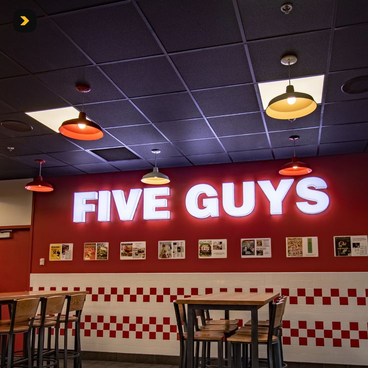 Five Guys Interior Signs