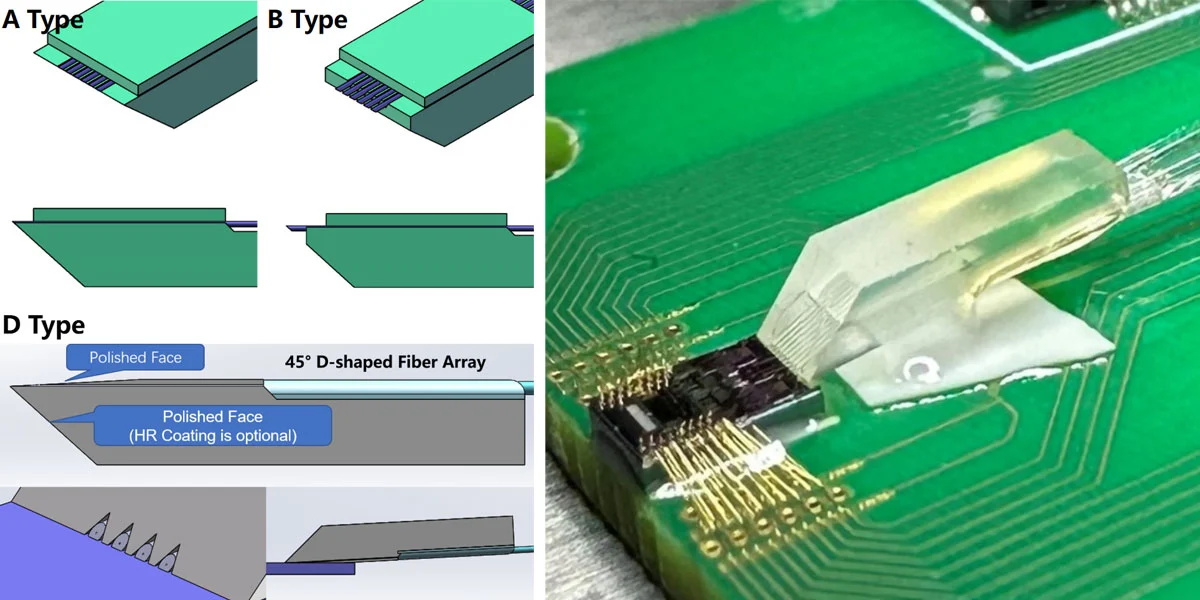 45° FA -MT V Groove Linear Fiber Array