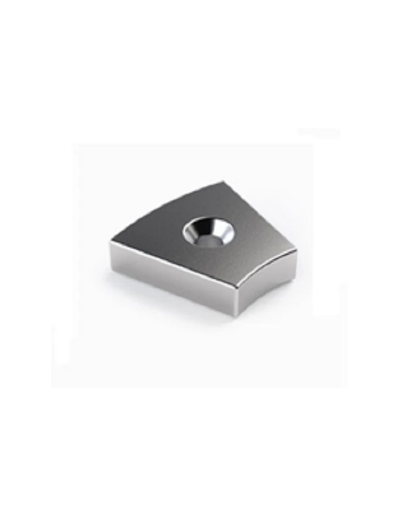 Neodymium Segment/Arc Magnets With Countersunk Hole