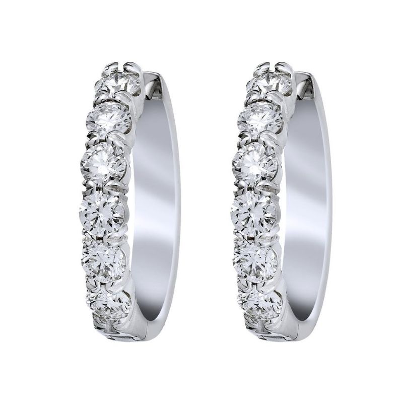 Rummeles Signature Diamond Huggie Earrings