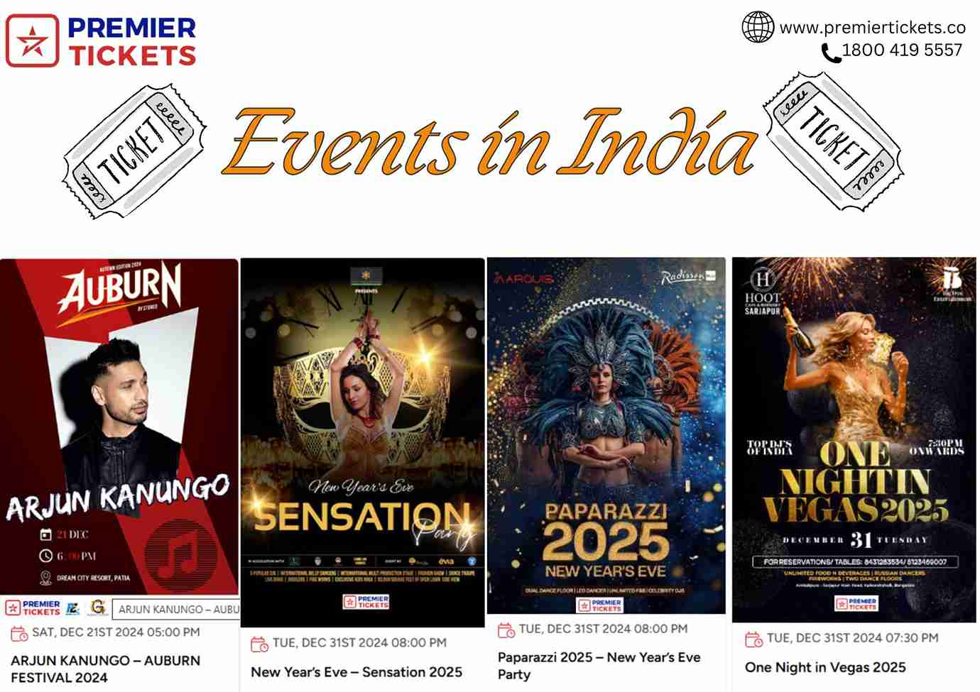 What live events and shows are happening in India today?