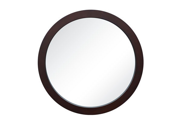 Simple Fashion Style Round Wooden Frame Mirror Wood Frame Circle Mirror Antique Wood Framed Mirrors