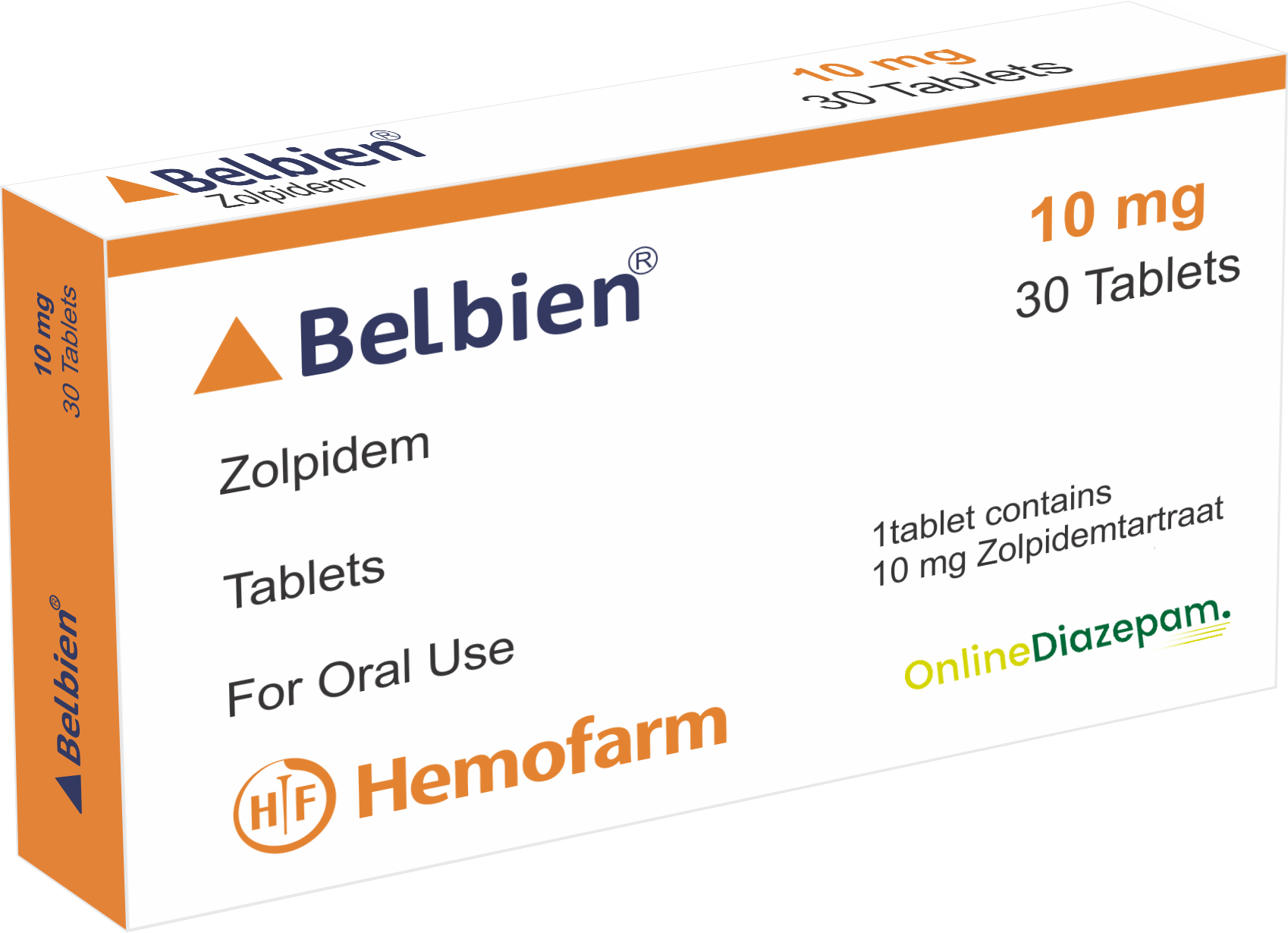  Zolpidemtartraat Belbien 10 MG (30 Tablets)