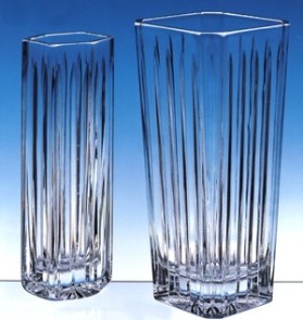 Glas en kristal vase