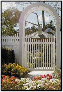 PVC Arbor With Walk Through Gate