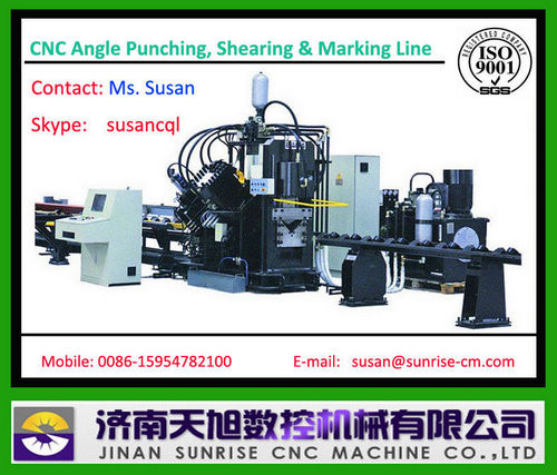 CNC Angle Line for Punching, Shearing and Marking