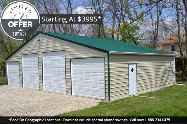 Garages, portables, prefabricated metal