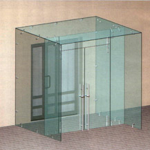 Dividing glass walls