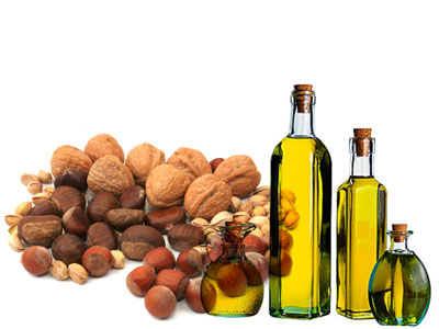 Edible oils from almonds walnuts etc