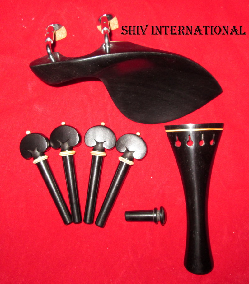 Violin Ebony Fittings Set 4/4 Size