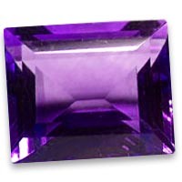 African Amethyst Baguette Gemstone