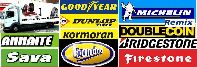 ANNAITE,GOODYEAR ,DUNLOP, SAVA, MICHELIN ,KORMORAN,BRIDGESTONE,FIRESTONE 