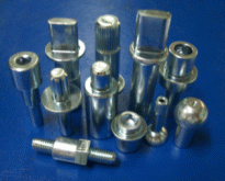 Headed rivet, plug bolt and pin for casters