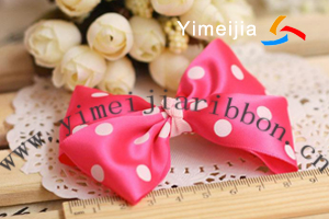 print satin ribbon bow 