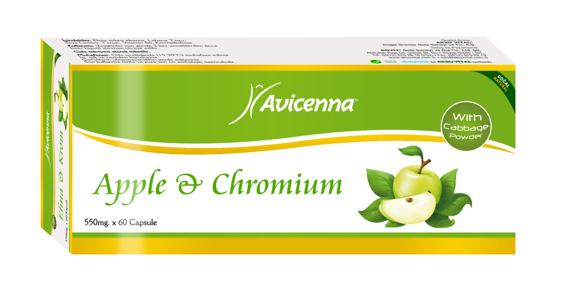 APPLE  CHROMIUM SOFTGEL NATURAL HERBAL HEALTH CAPSULE 550 mg X 60 softgels