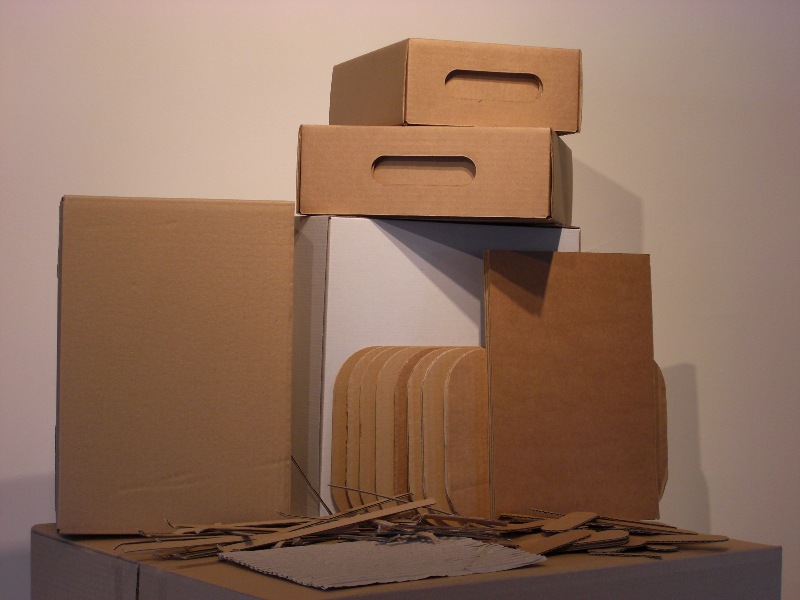 Cardboard for packaging and wrapping