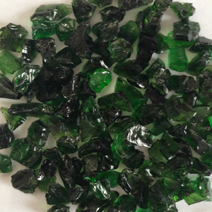 dark green glass rock