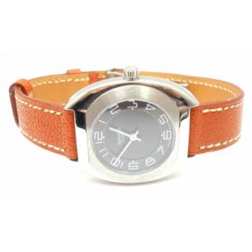 AUTHENTIC and RARE HERMES ESPACE ANALOG and DIGITAL QUARTZ LEATHER WATCH