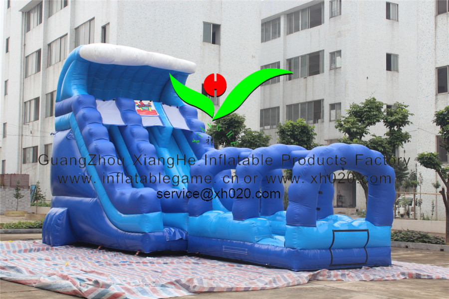 [xianghe inflatable products factory]19.7ft. tall inflatable wave water slide