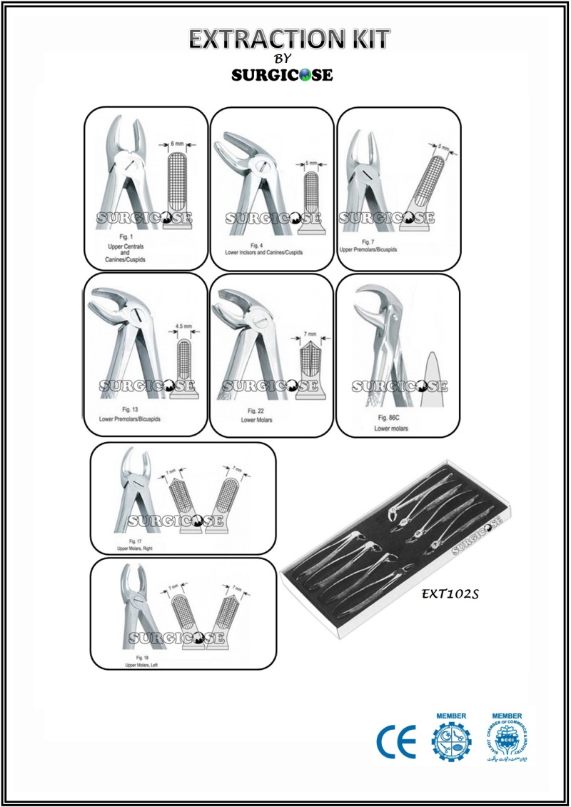 Extracting Forceps  Kit-2 (English  Pattern)