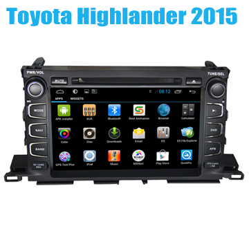 2 Din Car Dvd Player with Bluetooth for Toyota Highlander / XU50 2014 2015