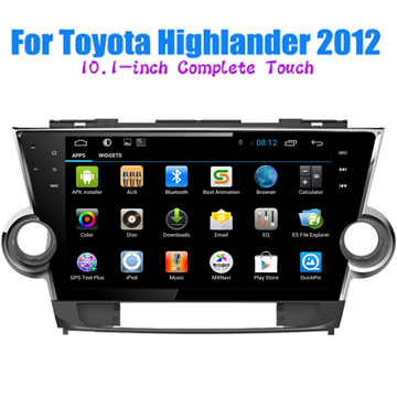 Toyota Android Radio Player for Highlander 2012 with 10.1 Inch Panel