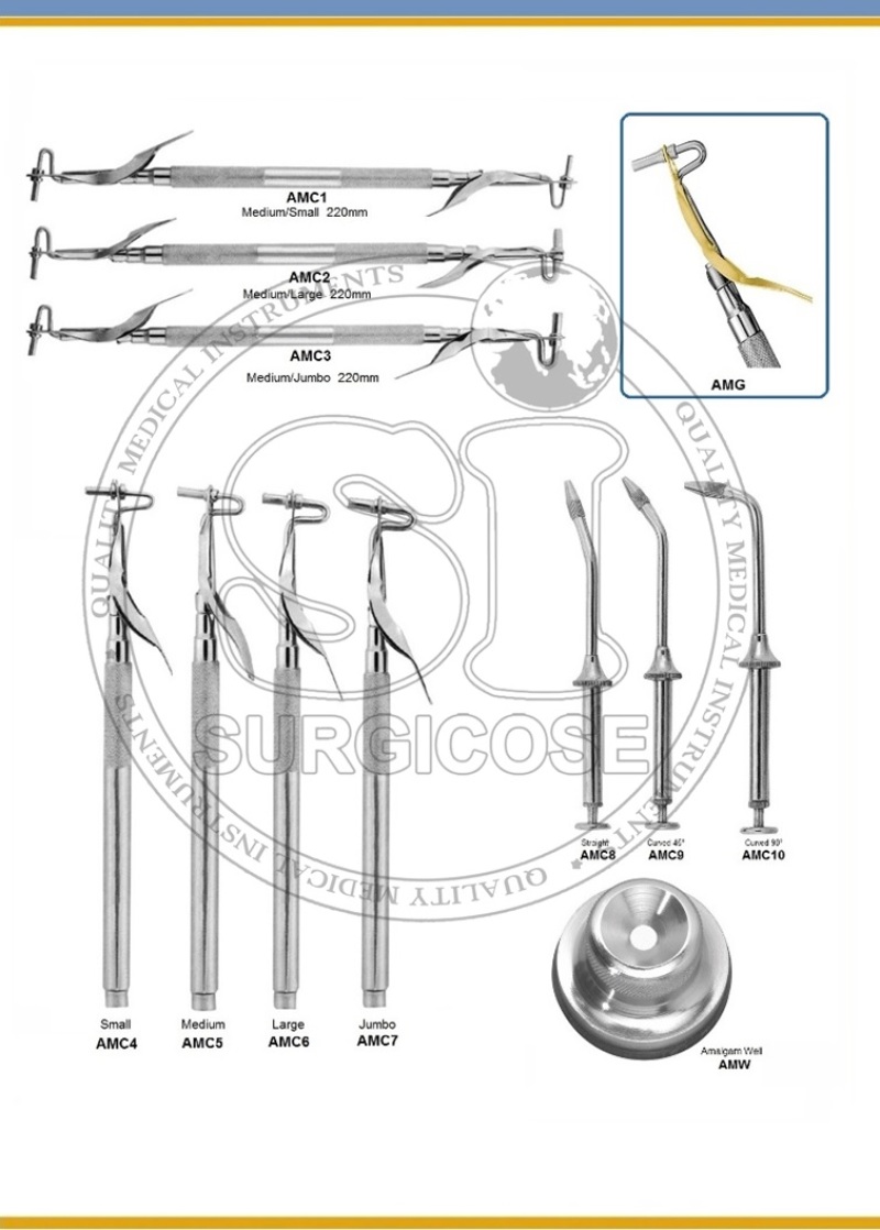 AMALGAM INSTRUMENTS, CARRIERS, PLUGGERS, CONDENSERS